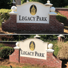 Neighborhood Monument Sign - Bricks and Foam