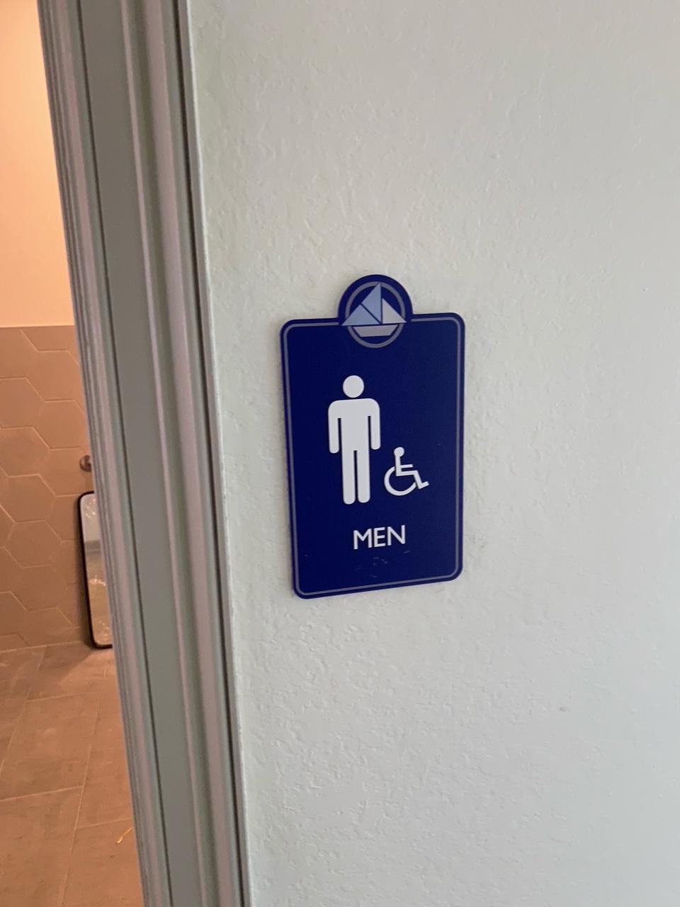 ADA Restroom Sign, ada, braille signs, handicapped signage	, 