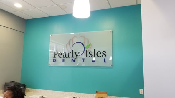 Acrylic-Lobby-Sign-with-Standoffs, dentist lobby sign