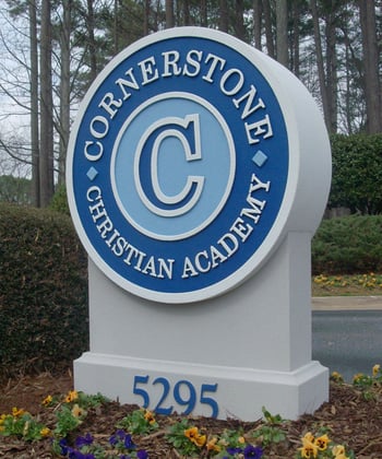 School Monument Sign, Entrance Sign