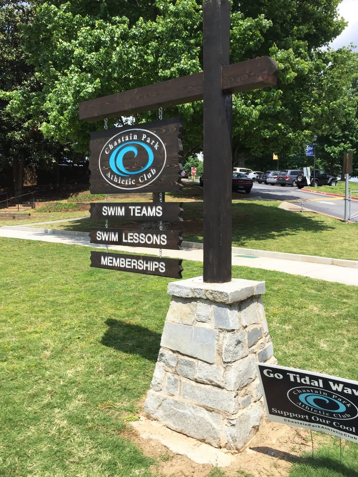 Cedar-Post-and-Panel-Rock-Base-Sign