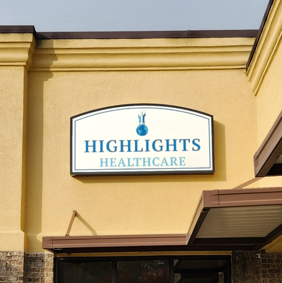 Curved Light Box Building Sign