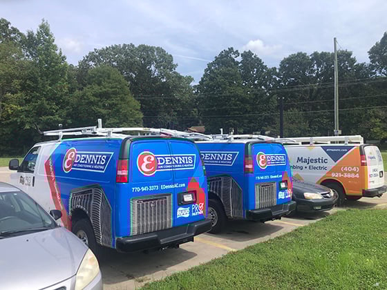 Van Fleet Wraps waiting to be picked up at Marietta Signs