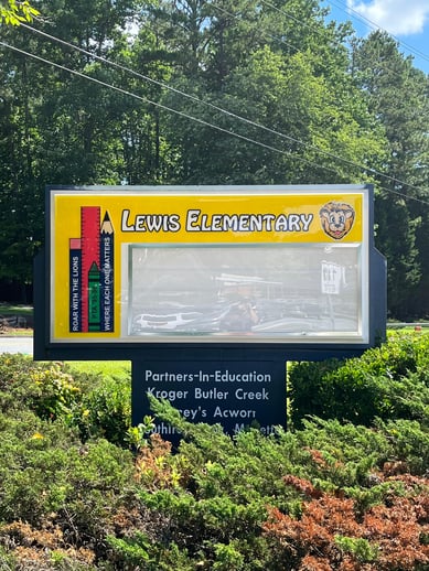 Pan-Face-Replacement-Monument-Sign-School, new school sign, marketing, install, signs and more