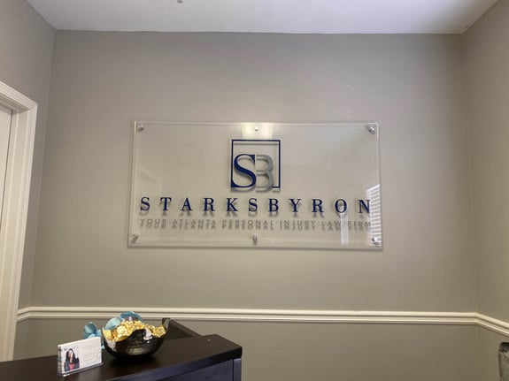 Starks Byron - Vinyled Acrylic Lobby Sign, law office lobby reception sign