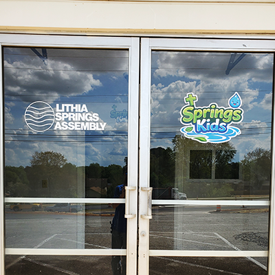 church entrance graphics in Lithia Springs, GA