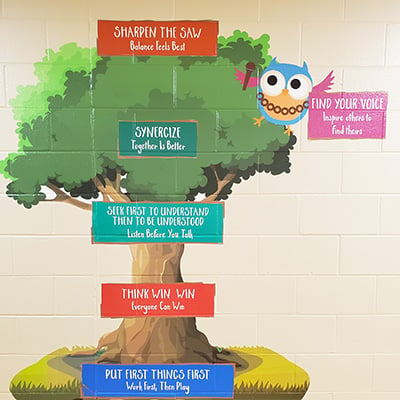 Large scale wall decals installed by Marietta Signs in Lockheed Elementary