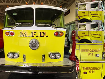 Fire Truck decals for Marietta Fire Department
