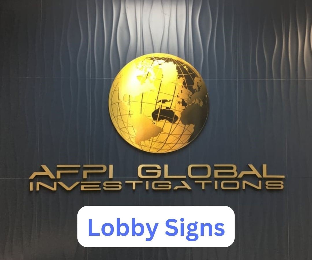 lobby sign with text best custom lobby sign atl afpi lobby