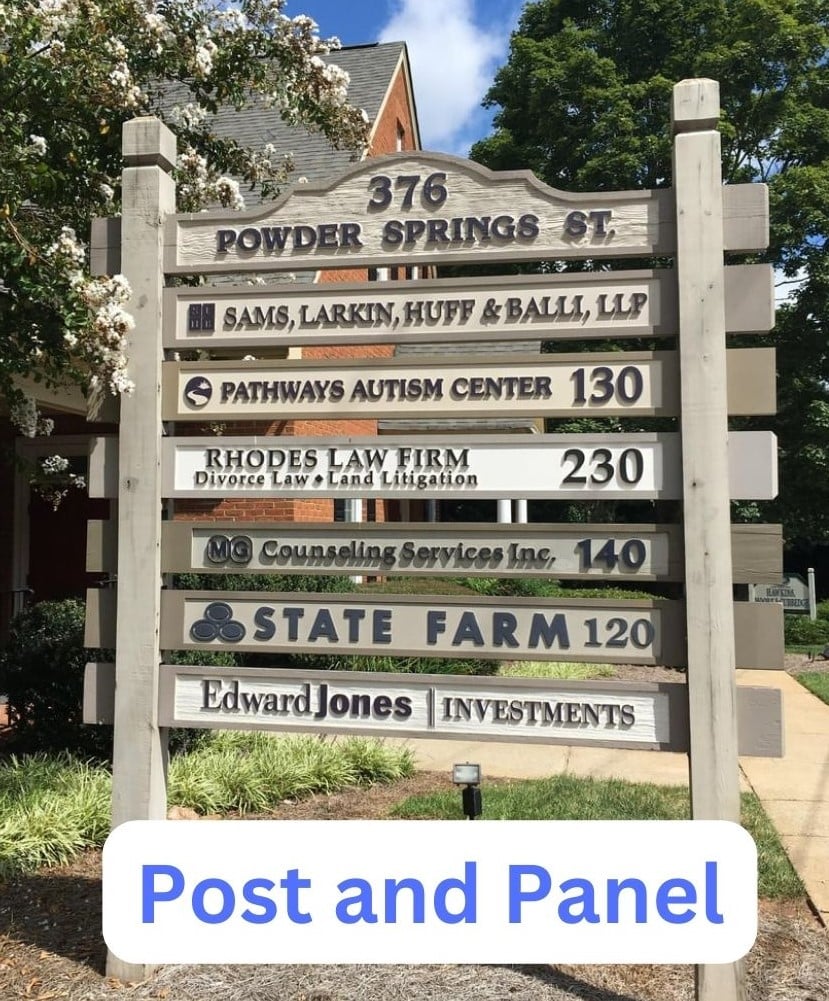 post and panel best custom atl post and panel signs