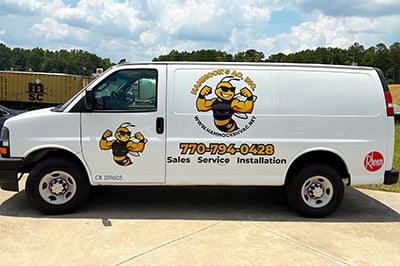 Print Cut decals service fleet van
