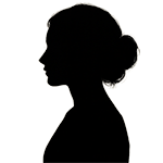 a silhouette of a woman-2