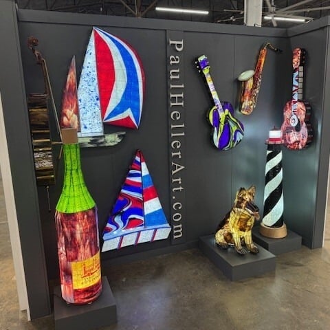 dimensional lettering mounted to an exhibit wall, custom fabricated and installed by Marietta Signs